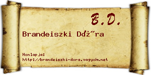 Brandeiszki Dóra névjegykártya